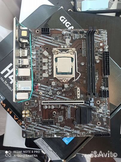 Материнская плата h410 с процессором I3 10100f