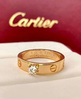 Cartier золотое кольцо с бриллиантами