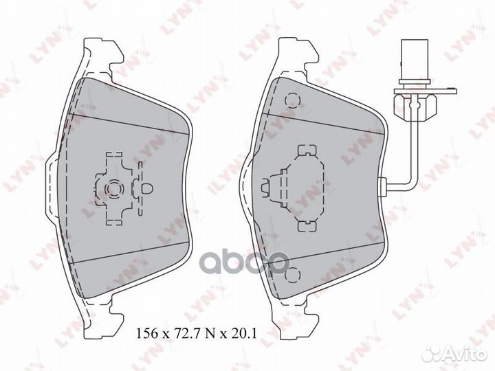 Колодки тормозные дисковые перед BD1217 LYN
