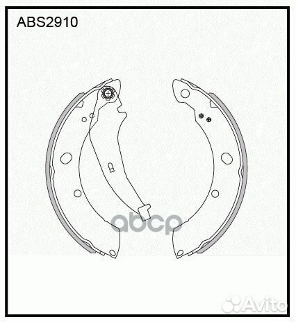 Колодки тормозные барабанные зад ABS2910 AL