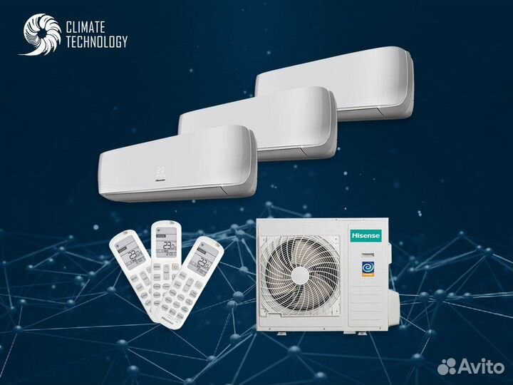 Мультисплит-система hisense AMW2-14U4RGC LP R32 LP