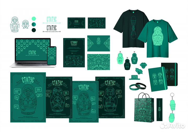 Фирменный стиль, брендбук, логотип, дизайн визитки