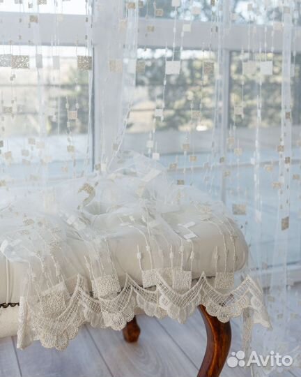 Тюль Мона Айвори готовый