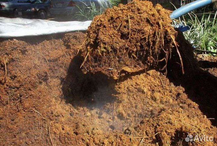 Конский коровий навоз перегной в мешках