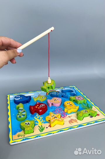 3в1, рамка вкладыш, магнитная рыбалка и шнуровка