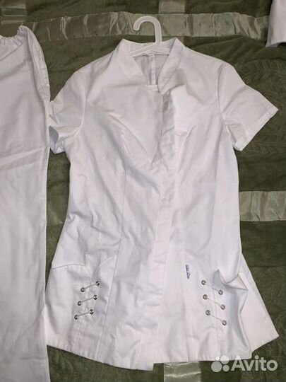 Медицинский брючный костюм хлопок 42р