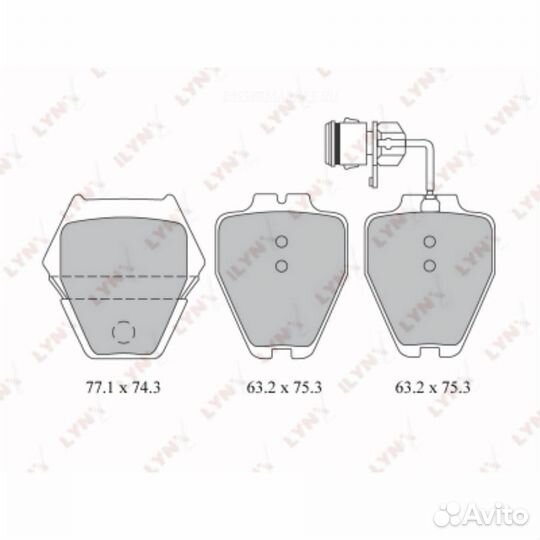 Lynxauto BD-1218 Колодки тормозные дисковые перед