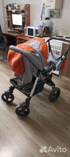 Коляска-трансформер Babyton Pillo OX Grey-Orange