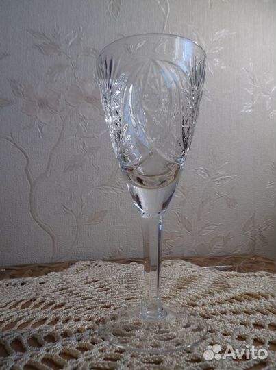 Фужеры хрустальные СССР, высота 18 см
