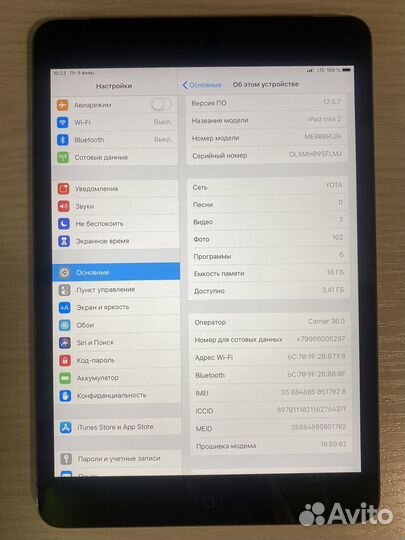 iPad mini 2 16gb с sim-картой