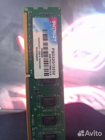Оперативная память 4 Гб ddr3 2 планки по 2Гб