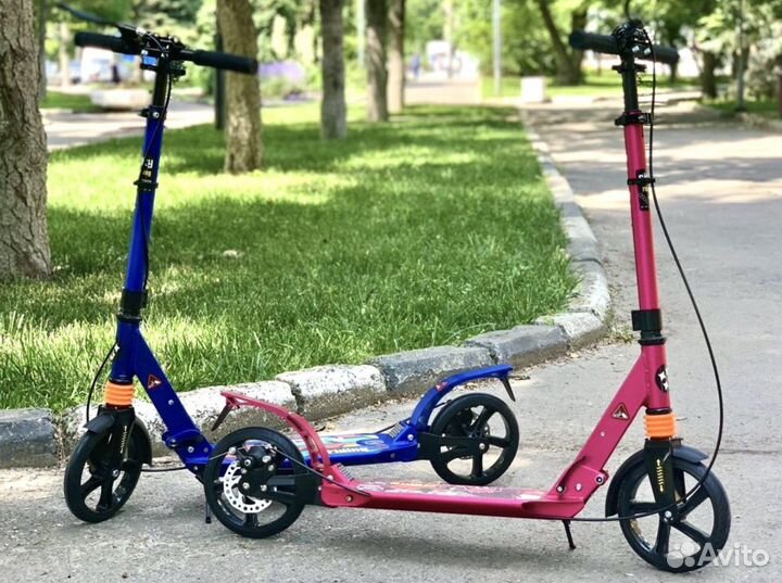 Самокат двухколесный, городской детский, взрослый