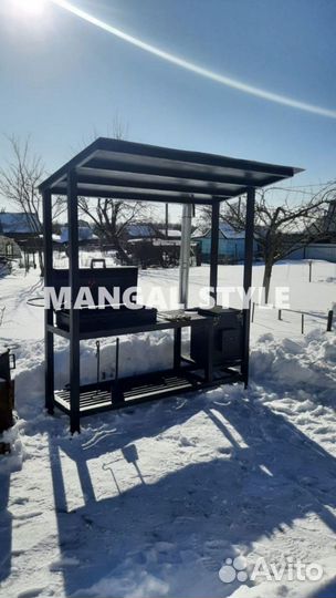 Мангал с крышей