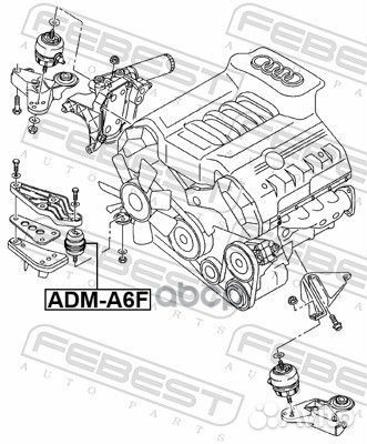 Подушка двс Audi 100/A6/A8 91-05 adma6F Febest