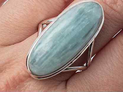 Серебряное кольцо с натуральным Аквамарином
