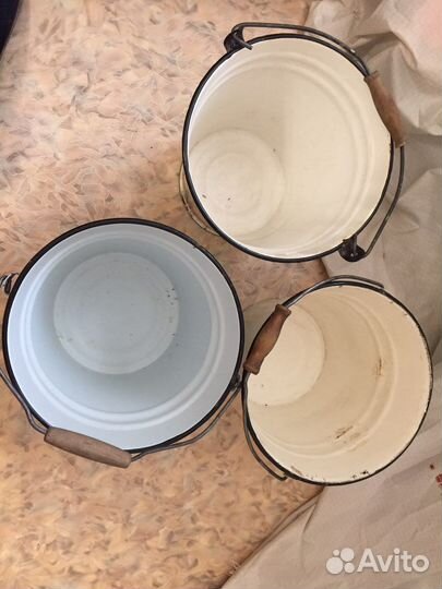 Ведро эмалированное СССР б/у 12 л