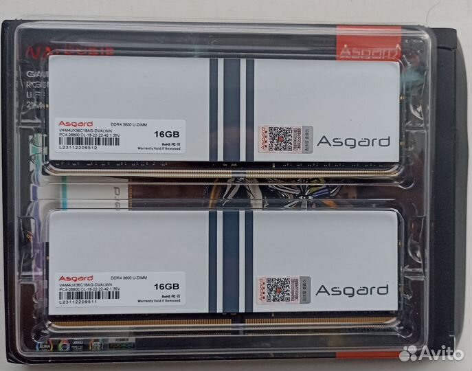 Оперативная память DDR4 Asgard 16*2 Гб 3600 Мгц