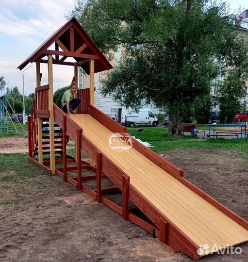 Детская горка. Зимняя горка для тюбингов