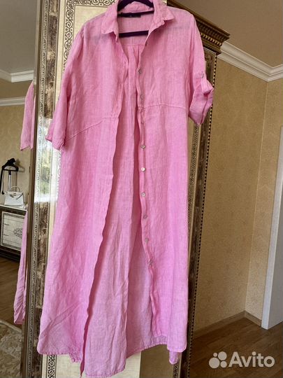 Платье женское льняное