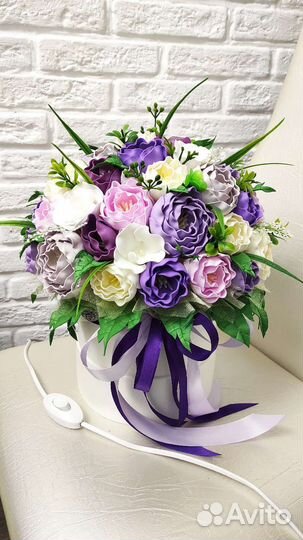 Подарки ручной работы.Ночники,букеты,цветы