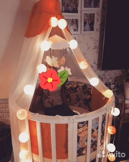 Бортики в кроватку и балдахин