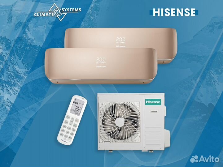 Мультисплит-система Hisense AMW2-14u4sre+AMS-09+AM