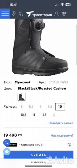 Сноубордические ботинки Salomon Titan Boa