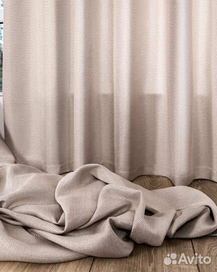 Комплект штор рогожка Орфей Миндальное искушение