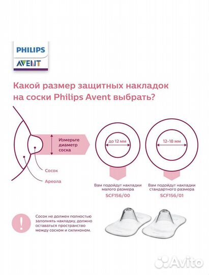 Накладки на грудь medela avent