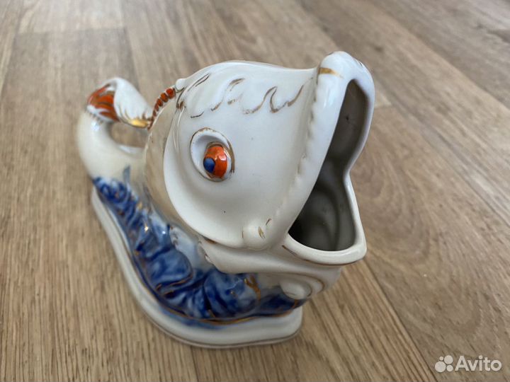 Статуэтка фарфор рыба Карп Коростень СССР