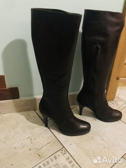 Кожаные сапоги