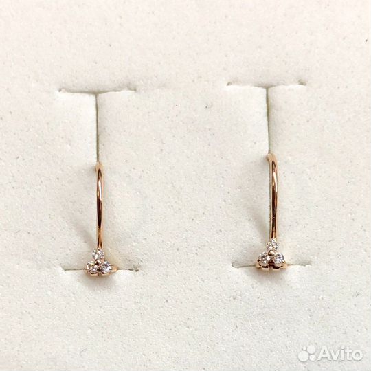 Золотые серьги 585 пробы