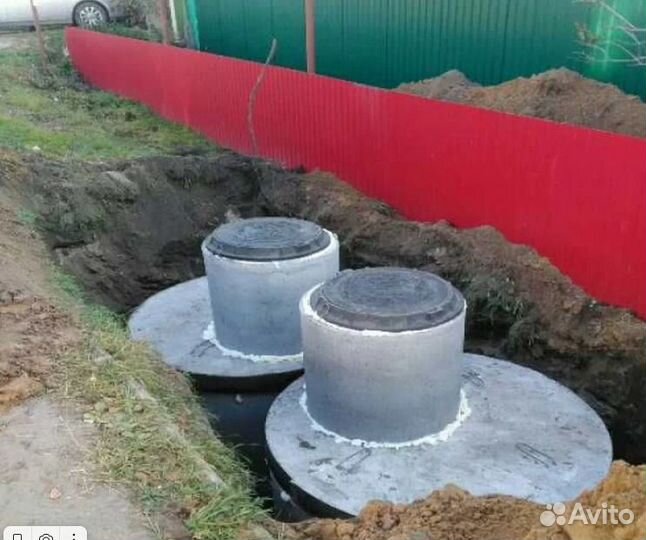 Септик из бетонных колец Бурение скважин на воду