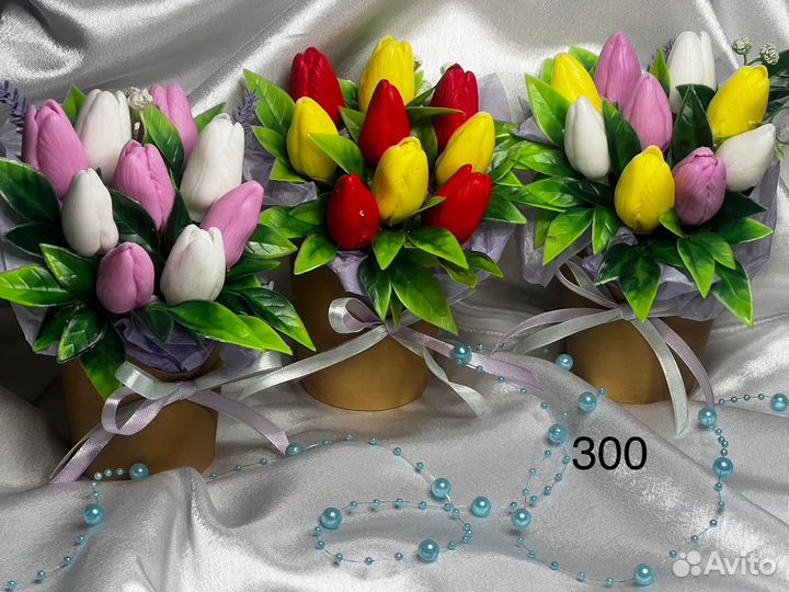 Букет из мыла тюльпаны