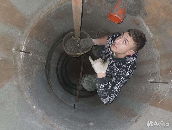 Копка-Чистка колодца.Септик из жби колец