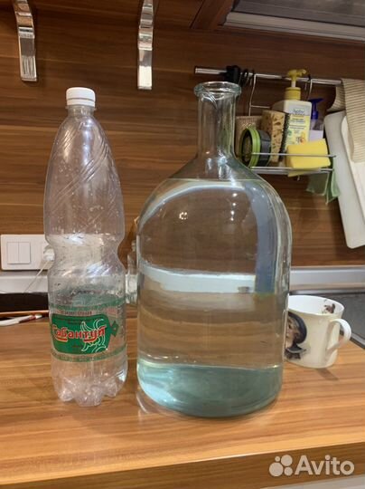 Бутыль стеклянная 6 литров, «полведра»