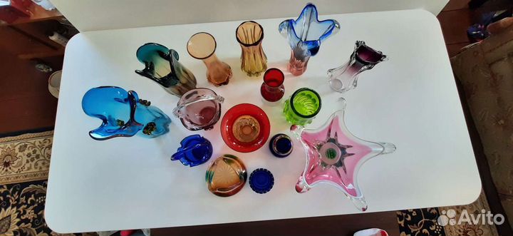 Вазы СССР Цветное стекло