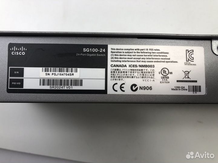 Коммутатор cisco SG100-24