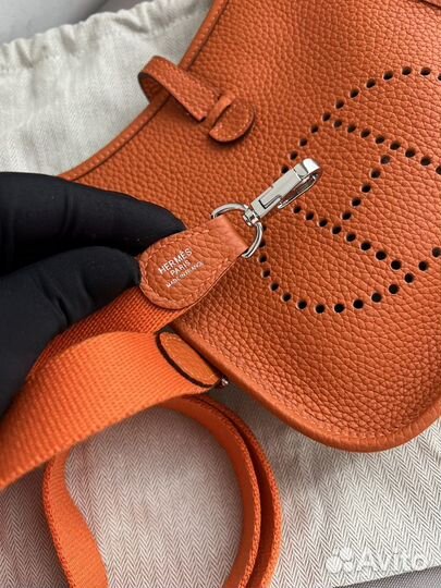 Сумка Hermes Mini evelyne orange 16 sm