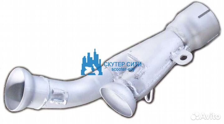 Труба приёмная глушителя тройник, сталь Stels Guep