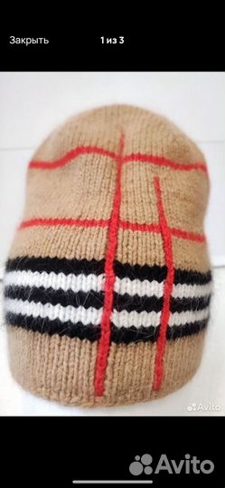 Стильная Шапка из пуха норки размер 54-56