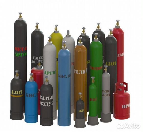 Кислород, углекислота, аргон, пропан тех. газы
