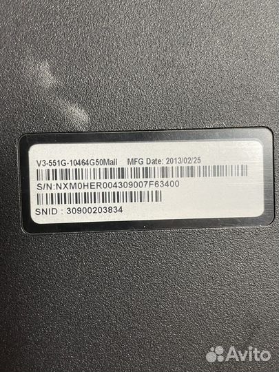 Acer V3-551G в разбор