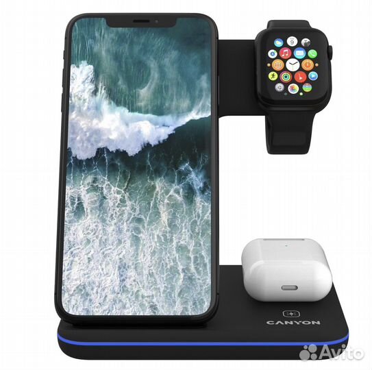 Беспроводное зарядное устройство Canyon 3в1