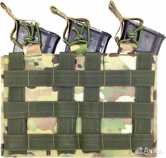 Подсумок для 3 магазинов ак открытого типа
