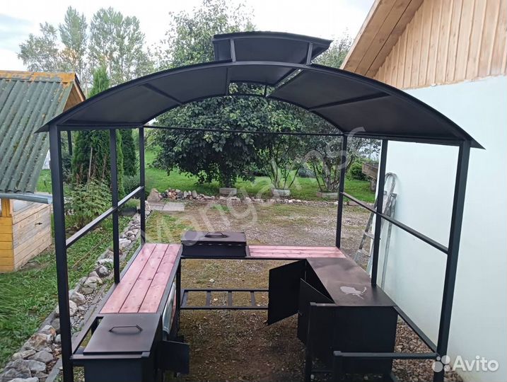 Кованные мангалы с крышей