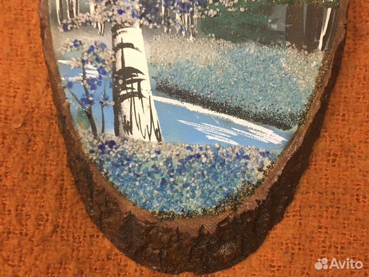 Картина Разрезе дерево 41,18 см Отл сост