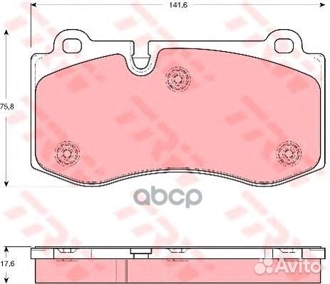 Колодки тормозные дисковые передн mercedes-benz