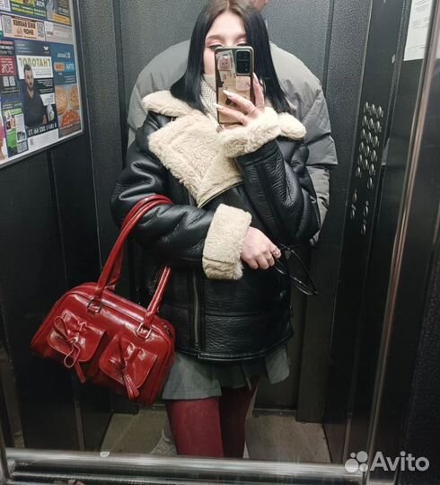 Сумка багет винтаж с бантиками