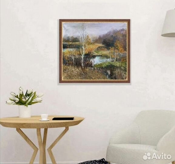 Авторская картина в интерьер маслом, пейзаж Осень